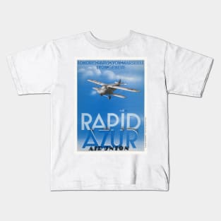 Rapid Azur France Vintage Poster 1932 Kids T-Shirt